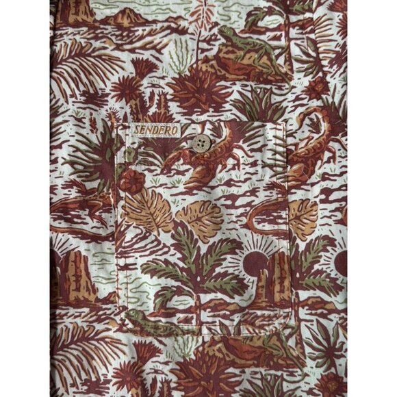 Sendero Provisions Co. City Slicker Button Down Short Sleeve Cotton Size S - Picture 4 of 10